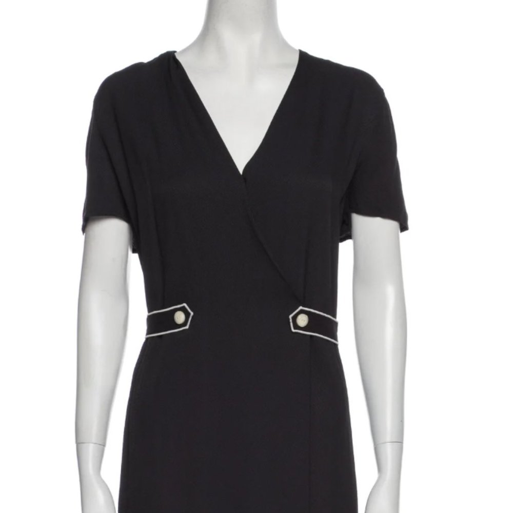 rag & bone A-line Black Viscose Short Sleeve Mini Dress